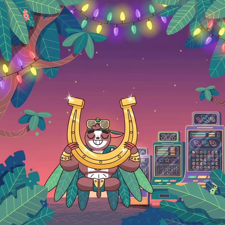 Rainbet Casino featuring a poker table stacked with chips and cards in a modern high-rise lounge overlooking the city skyline.